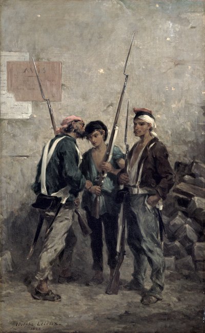 Het wachtwoord, 24 februari 1848 door Adolphe Pierre Leleux